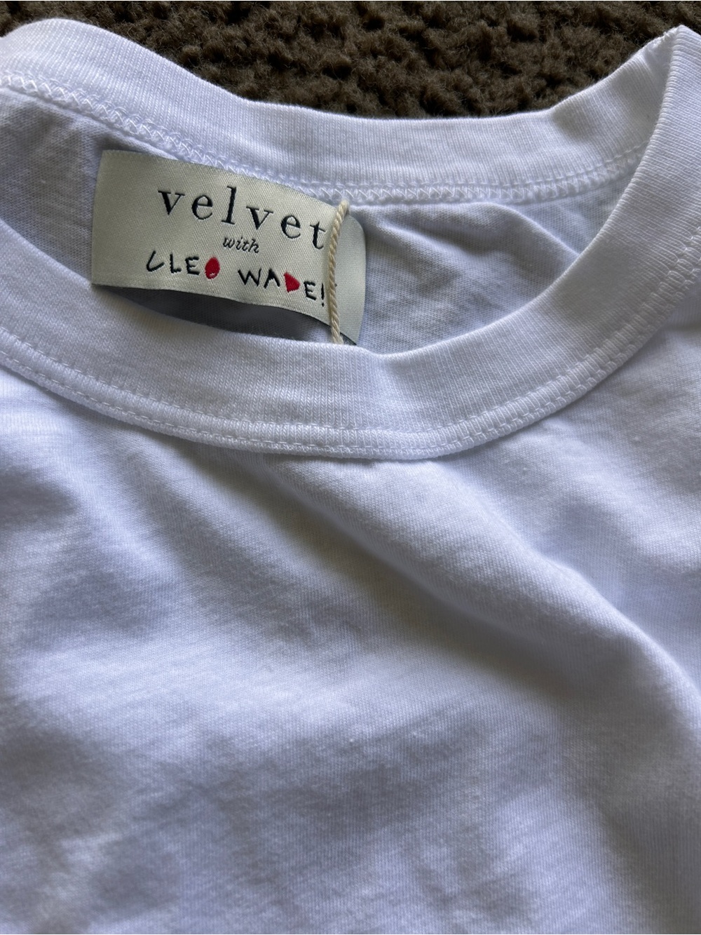 Velvet by Graham & Spencer White Crewneck Tee with Hang Tags XL BNWT